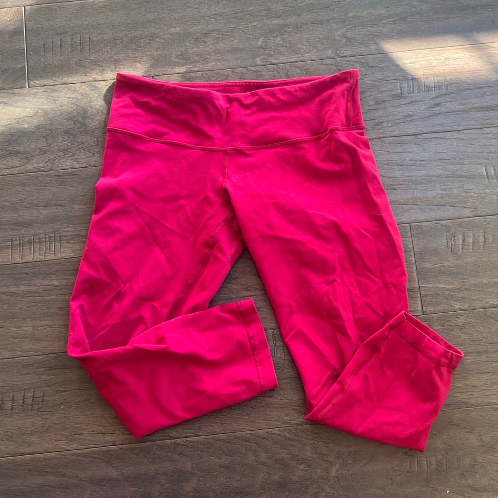 Lululemon Wunder Under Crop Red Sz 8